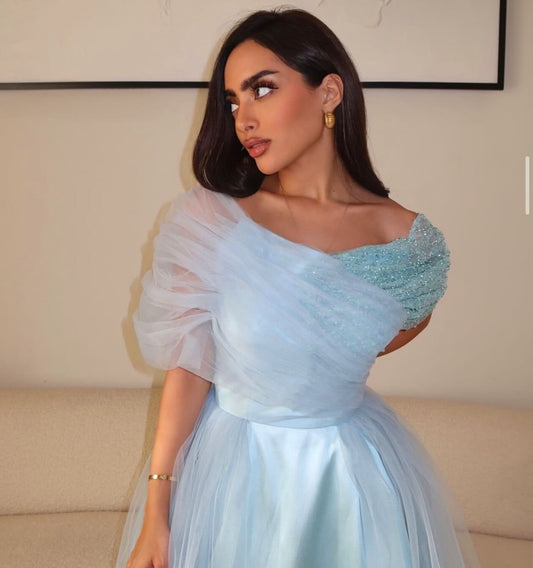 Elegant Baby Blue Ocean Drese