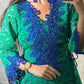 French Lace Dress with Handcrafted Cutwork & Embroidery