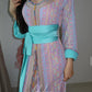 Moroccan Kaftan – Purple & Multicolor Elegance